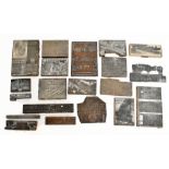BEYER-PEACOCK & CO, MANCHESTER; a large collection of printing blocks and printing fragments,