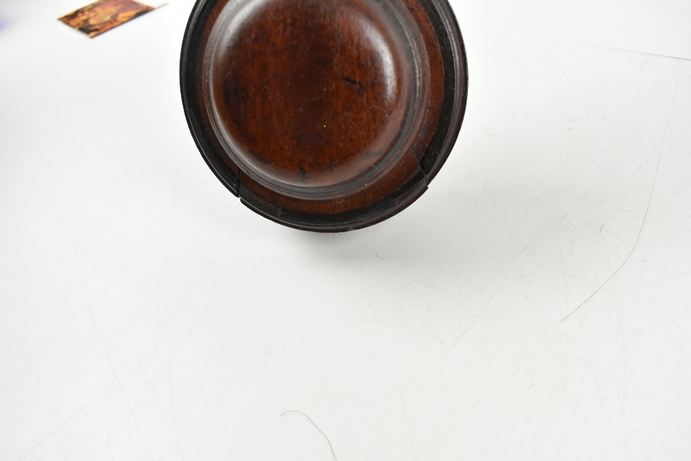 DOLLAND OF LONDON; a late George III mahogany stick barometer with silvered dial, height 101cm. - Image 4 of 6