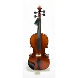 RODERICH PAESOLD; a modern German full-size violin dated 2000, the two-piece back length 35.7cm,