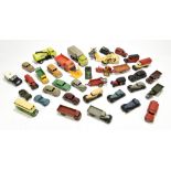 DINKY; a small quantity of assorted playworn vehicles and machinery including farm trailer, Dodge,