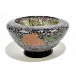 MONART; a large footed bowl circa 1930 with internal mottled and aventurine decoration, height 13cm,