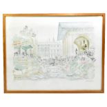 DAVID GENTLEMAN (born 1930); pencil signed limited edition print ‘Covent Garden’ numbered 58/70,