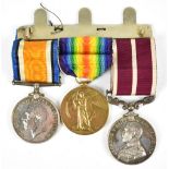 A WWI trio medal group to 200726 A.W.O.CL.1W.N.Hussey.Wilts.R.