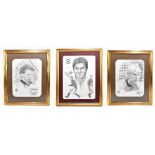 MANCHESTER UNITED; two limited edition facsimile signature portraits of Peter Schmeichel 54/250
