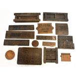 BEYER-PEACOCK & CO, MANCHESTER; an assortment of wooden casting patterns for railway plates to