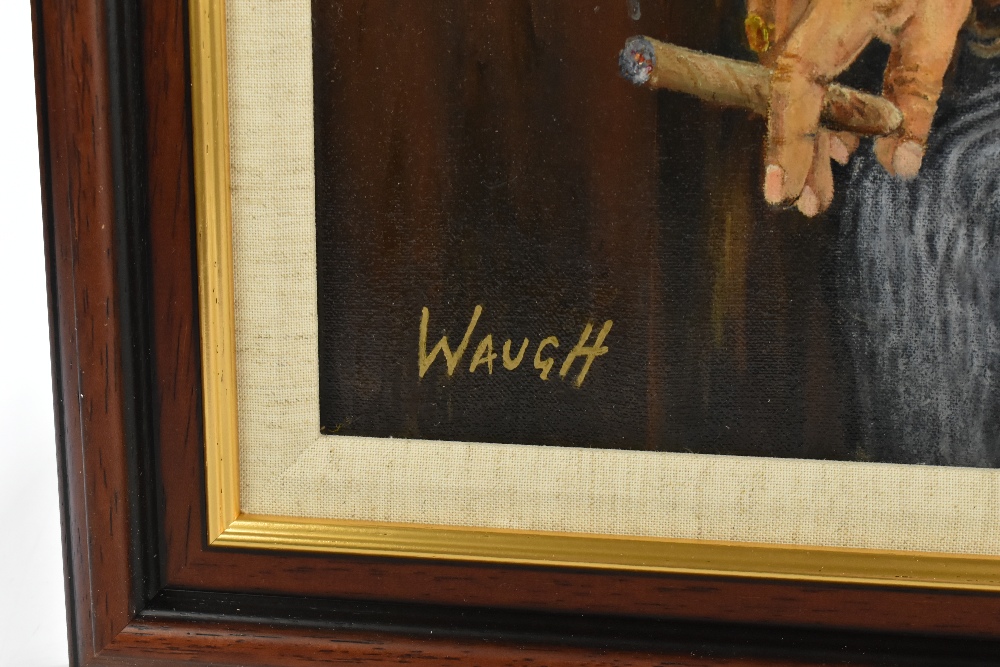 BILL WAUGH; oil on canvas, 'Winston Churchill', signed, titled, signed and dated 2010 verso, 46 x - Image 3 of 5