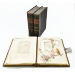 CASSELL'S POPULAR NATURAL HISTORY; four vols in two, with hand coloured plates, 3/4 leather with