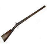 AUSTIN & SON; a 19th century percussion cap musket with 32" part octagonal barrel, the lock plate