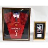 DAVID BECKHAM; a signed Manchester United Umbro ‘Theatre of Dreams’ shirt, 86cm x 72.5cm, with a