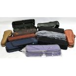 Eleven assorted vintage and new violin cases (11).