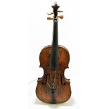 A German viola (for restoration), with inlaid decoration to table and back, length 39cm.Additional