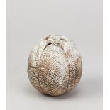 ALAN WALLWORK (1931- 2019); a stoneware seed pod with incised decoration, incised AW mark, height
