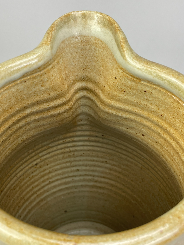 ANDREW YOUNG (born 1949) & JOANNA YOUNG (born 1950); a large stoneware jug with glossy green glaze - Image 5 of 5