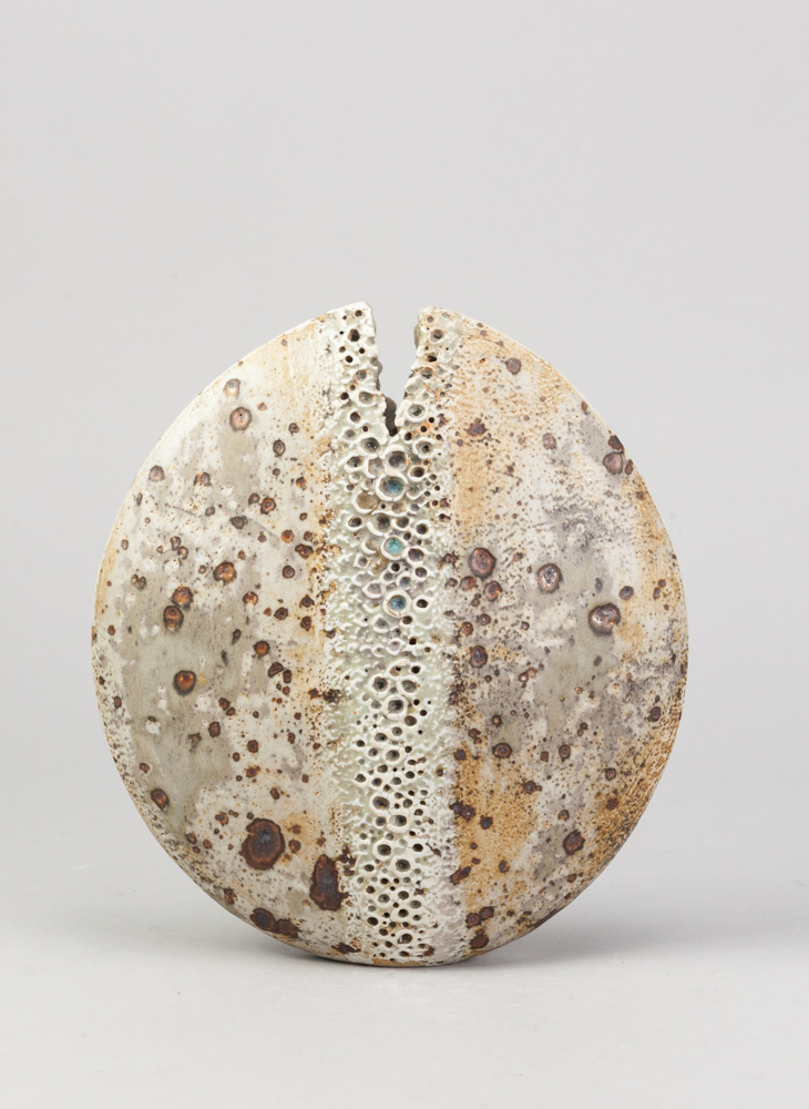 ALAN WALLWORK (1931- 2019); a stoneware pebble with impressed decoration in a vertical band, incised - Image 2 of 3