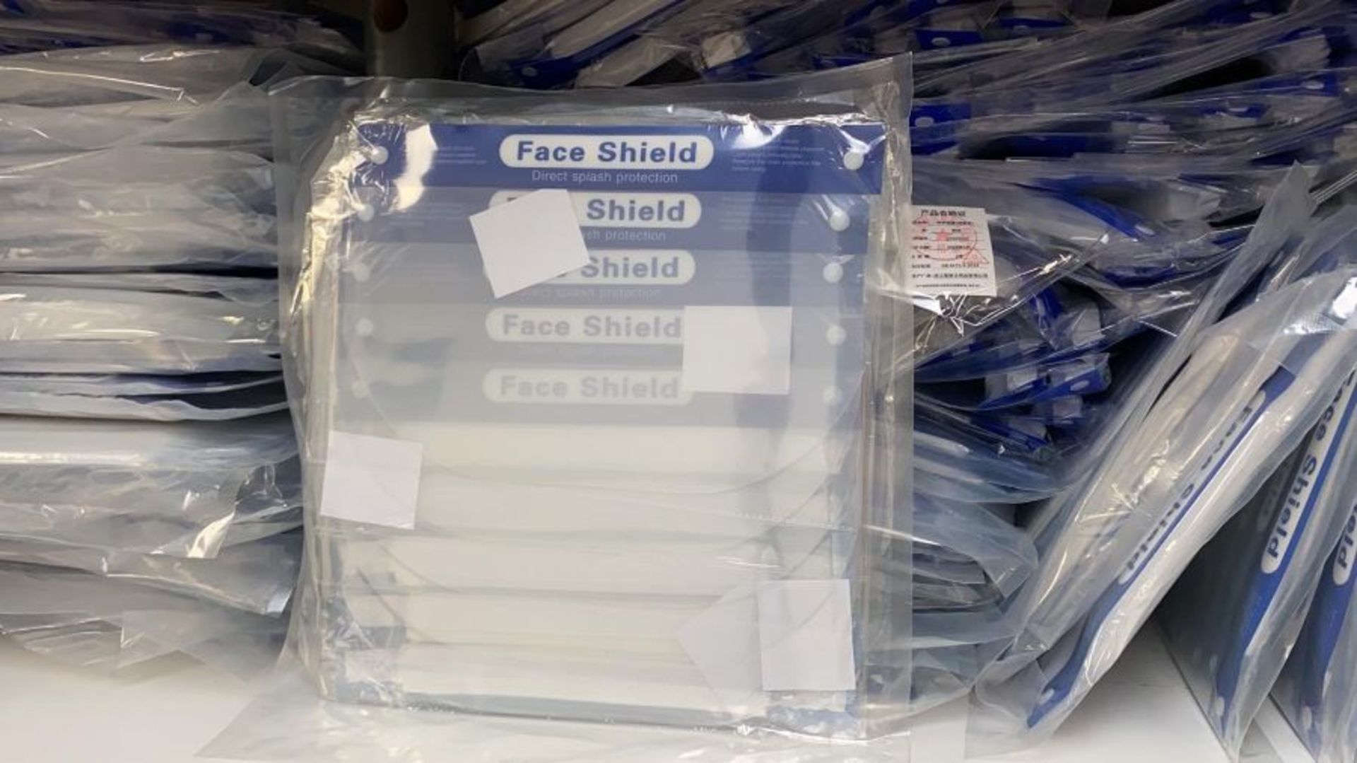 Face shields - 10pk (Quantity 350). Face shields are used as a barrier protection for the facial