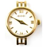 W H WILMOT (WHW); a ladies' 9ct gold watch head,