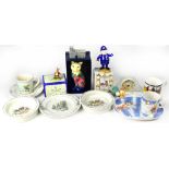 A boxed Portmeirion 'Snowman' mug and snack plate set and other boxed items to include Royal