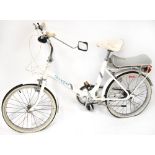 RALEIGH; a 'Chopper' bicycle in white, with grey,