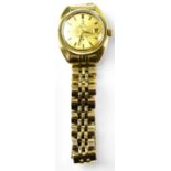 OMEGA; a ladies' vintage gold plated 'Constellation' automatic chronometer wristwatch,