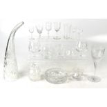 Various cut glass ware to include trumpet form vases, grapefruit dishes, sundae dishes, fruit bowls,