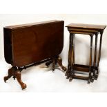 A Victorian oak Sutherland drop-leaf occasional table,