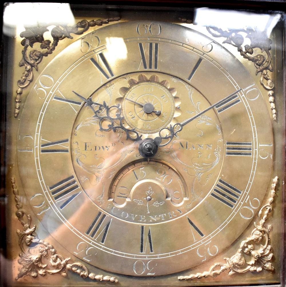 EDWARD MANN, COVENTRY; a 19th century oak cased thirty-hour longcase clock, - Image 2 of 2