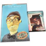 Two original Ted Baker advertising posters for spectacles, a banner, 'Ted Baker London,