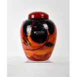 POOLE; a large ginger jar in the 'Himalayan Poppy' design, initialled to base, height 18cm.
