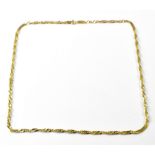 A 9ct gold flat curb link necklace, length 45cm, approx 4.6g.