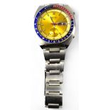 SEIKO; a gentlemen's Pogue 6139-6002 chronograph automatic wristwatch,