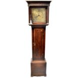 EDWARD MANN, COVENTRY; a 19th century oak cased thirty-hour longcase clock,
