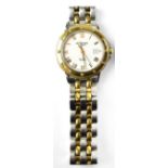 RAYMOND WEIL; a gentlemen's bicolour stainless steel and gold plated 'Tango' wristwatch,