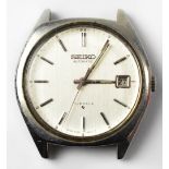 SEIKO; a gentlemen's vintage automatic 17 jewel wristwatch head,