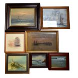 A quantity of modern pictures and prints, mostly maritime and coastal themed, all framed,