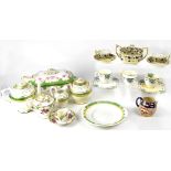 Various 19th and 20th century part tea and dinner services including cream ground teacups,