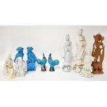 A group of 20th Oriental century blanc de Chine figures to include geishas, a potter at his wheel,