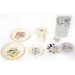 POOLE; a group of marching and non-matching ceramics to include two plates,