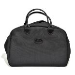 LONGCHAMPS; a black fabric and leather Au Sultan Dome satchel bag with jewel top rolled handles