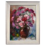 THEODORUS VAN OORSCHOT (DUTCH 1910-1985); oil on canvas, still life of flowers in a jug, signed