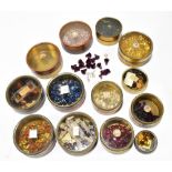 CHARLES HORNER; a large collection of stones to use in the setting of jewellery including a tin