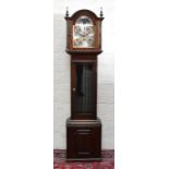 FENCLOCKS SUFFOLK; a modern mahogany eight day longcase clock with movement striking on eight gongs,