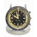 BREITLING; a gentleman's stainless steel SuperOcean wristwatch, reference 2005, the black dial