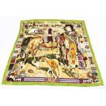 HERMÈS; a 'Les Cheyennes' 100% silk scarf designed by Kermit Oliver in 1963, the scarf was later