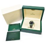 ROLEX; an Oyster Perpetual submariner ‘Kermit’ stainless steel wristwatch, ref: 40813, model