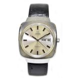 OMEGA: a gentleman's 1970 stainless steel automatic day date wristwatch, the movement number