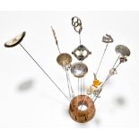 CHARLES HORNER; a group of fourteen hat pins including silver examples.Additional InformationThe