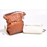 SMITH & CANOVA; an unused with tags attached brown tan grained leather hand/shoulder bag (with extra