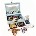 A quantity of assorted costume jewellery including sterling silver, necklaces, etc.