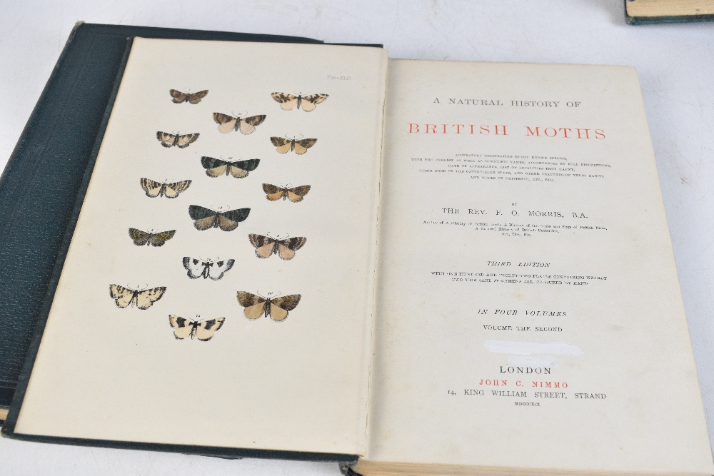 MORRIS, REV. F; A NATURAL HISTORY OF BRITISH MOTHS, third edition in four volumes, with hand - Image 6 of 9