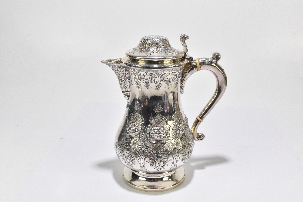JAMES MCKAY; a Victorian hallmarked silver coffee pot with repoussé of baskets of fruit, swags and - Image 4 of 10